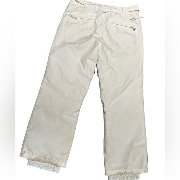 Roxy Women’s XL 38 x 32 White Ski Pants Vented Thighs AdjustableWaist - Picture 2 of 15